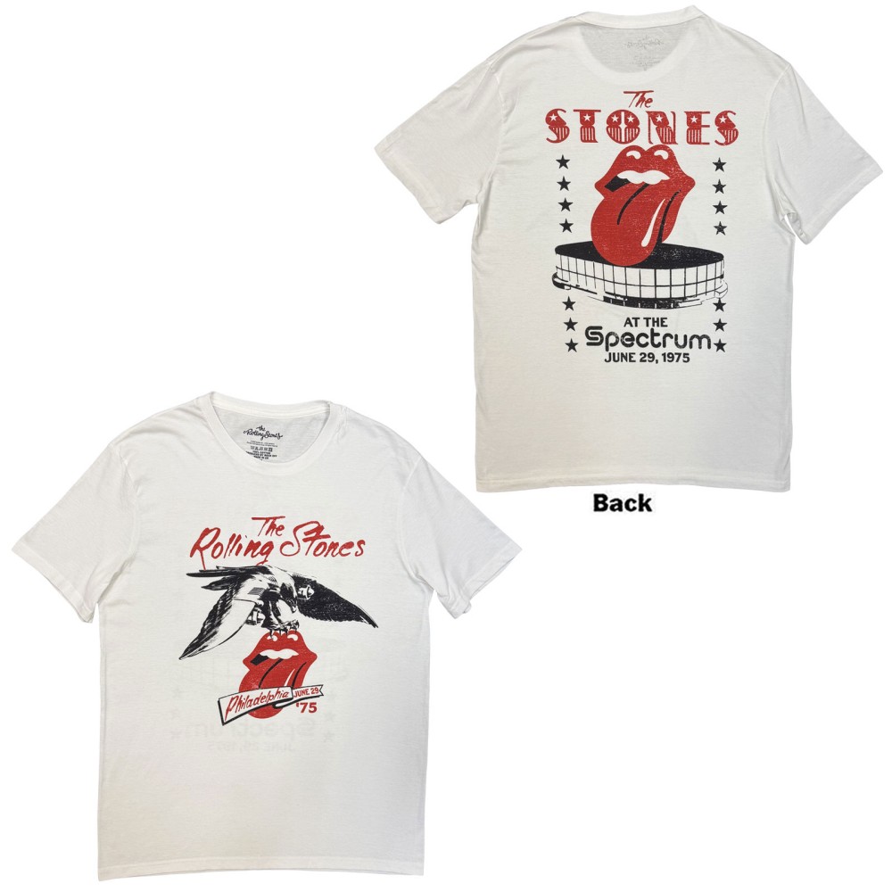 The Rolling Stones - Philadelphia Eagle 1975 Mens Tshirt - White
